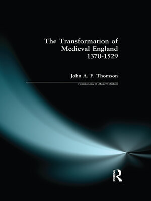 cover image of The Transformation of Medieval England 1370-1529